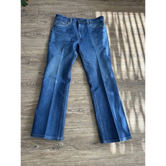 Levi’s 517 0217 XX Jeans 36x31 Bootcut Flare Starched USA Vtg 1980s Talon Zip - Picture 1 of 8